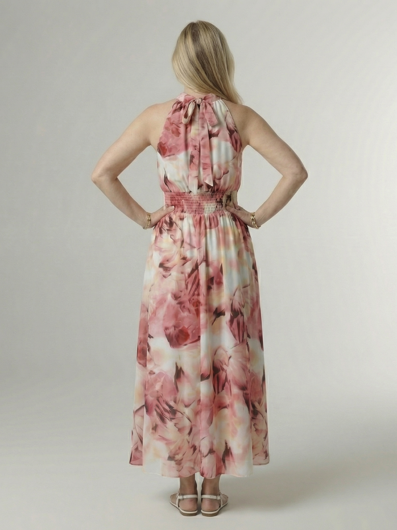 Mira™ – Sukienka midi halter z marszczeniem