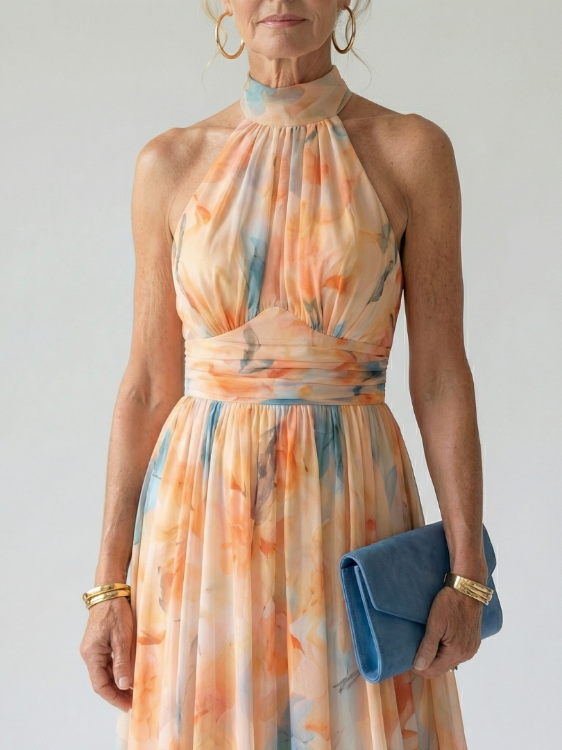 Nela™ – Delikatna sukienka midi halter