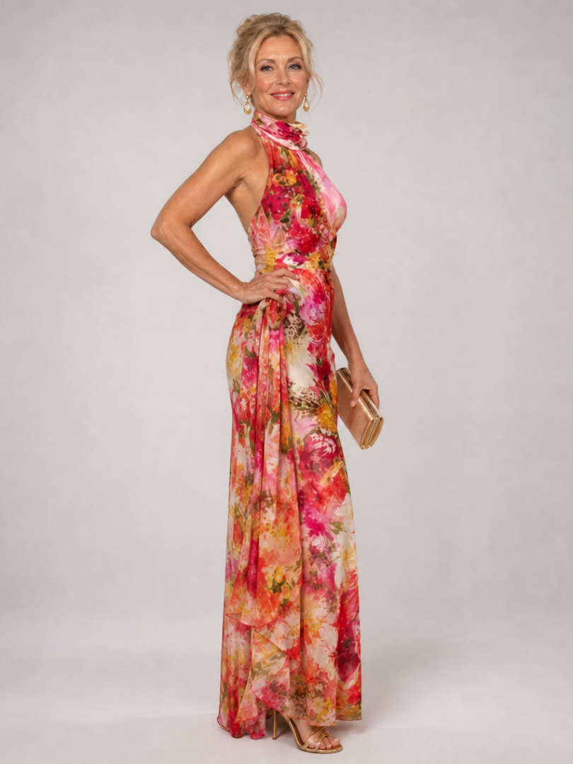 Mila™ – Sukienka maxi w kwiatowy print