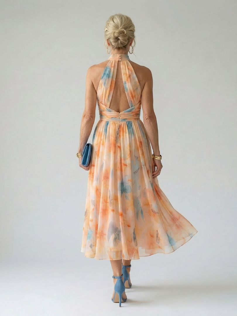 Nela™ – Delikatna sukienka midi halter