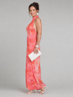 Ines™ – Sukienka maxi halter z drukowanym wzorem
