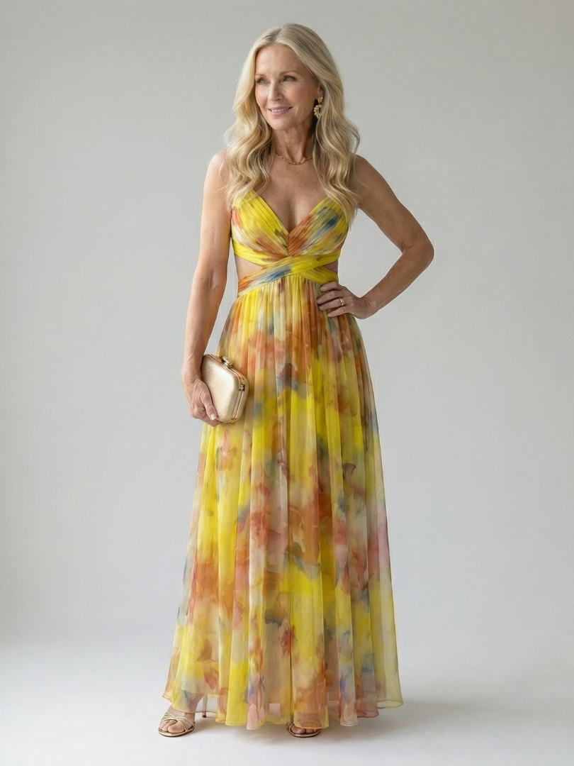 Eliza™ – Zwiewna sukienka maxi kopertowa