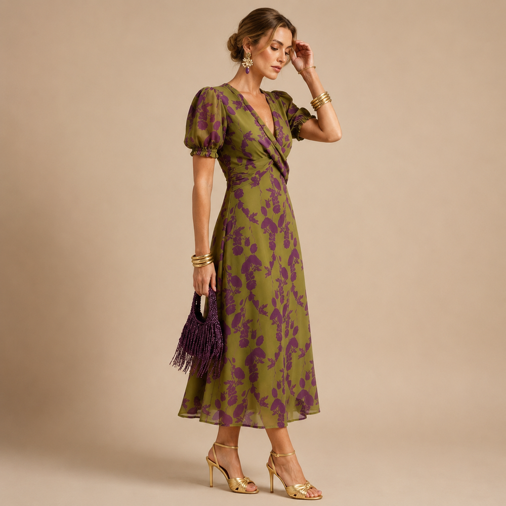 Valeria | Elegancka Sukienka W Kwiatowy Wzór
