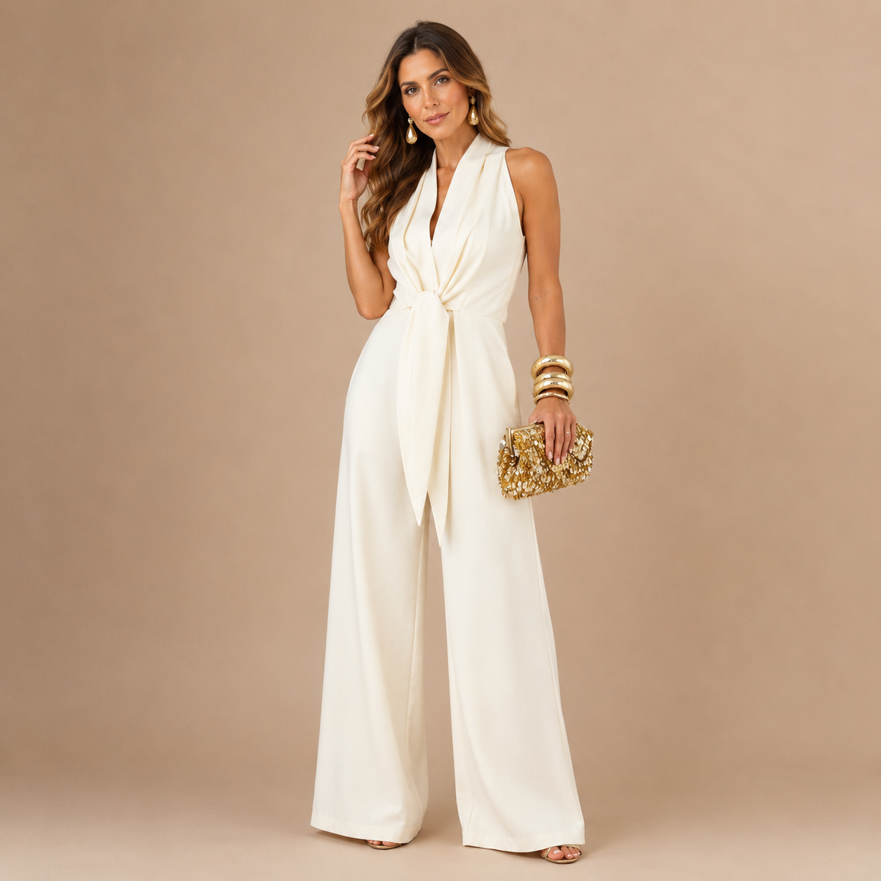 SYLWIA | Elegancki kombinezon maxi