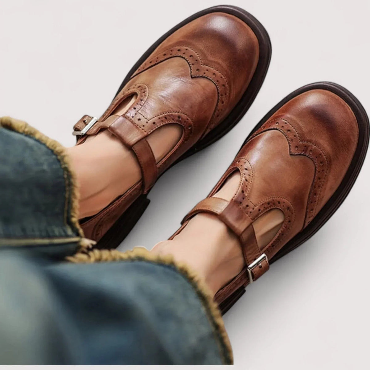 KLAUDIA | Buty Mary Jane z paskiem