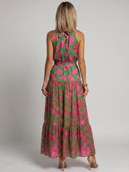 Kalina™ – Drapowana sukienka midi halter